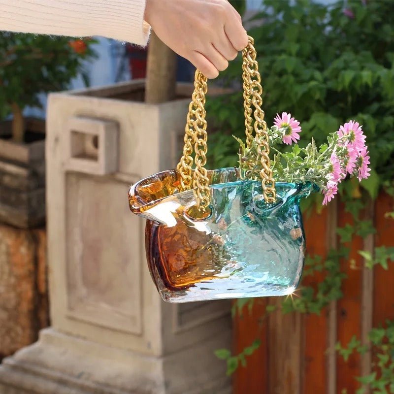 MILTA glass bag shape vase