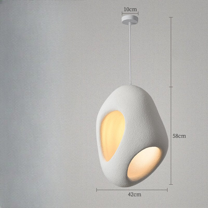 Minimalist Beauty Wabi-Sabi Eggshell Pendant Light