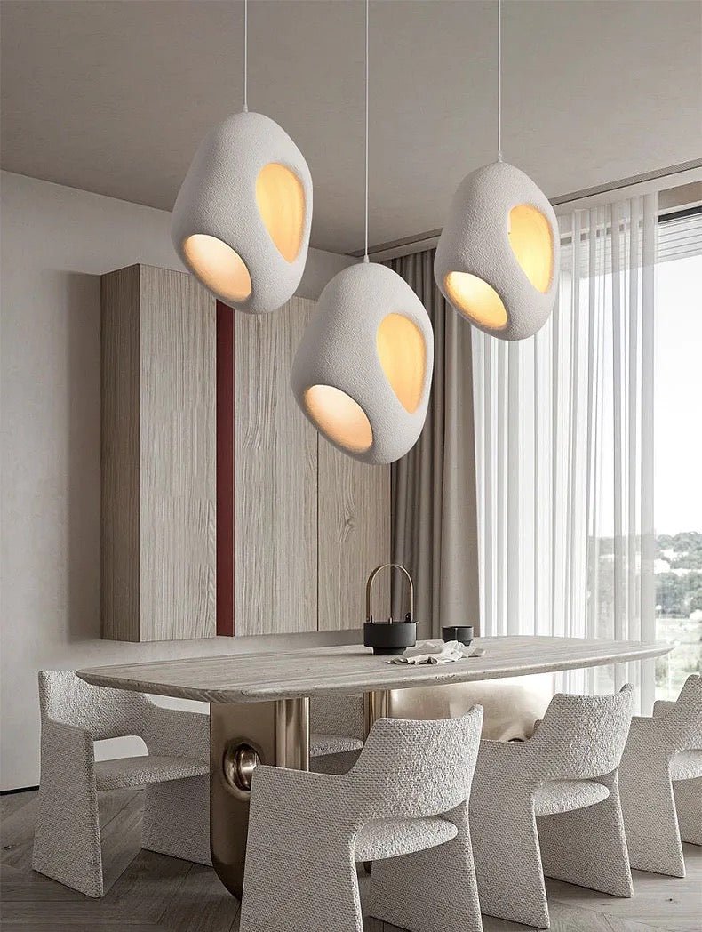 Minimalist Beauty Wabi-Sabi Eggshell Pendant Light