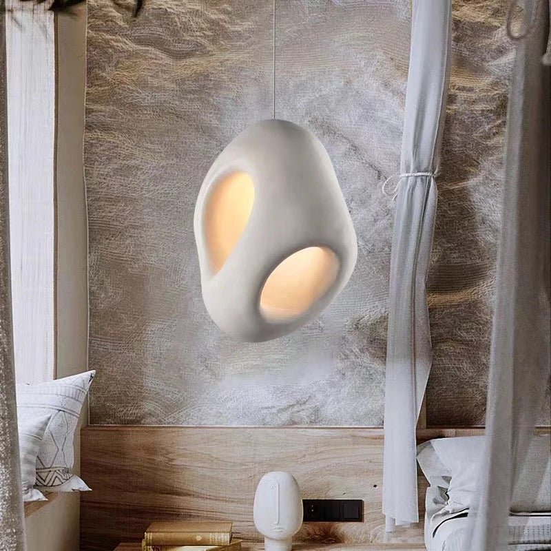 Minimalist Beauty Wabi-Sabi Eggshell Pendant Light