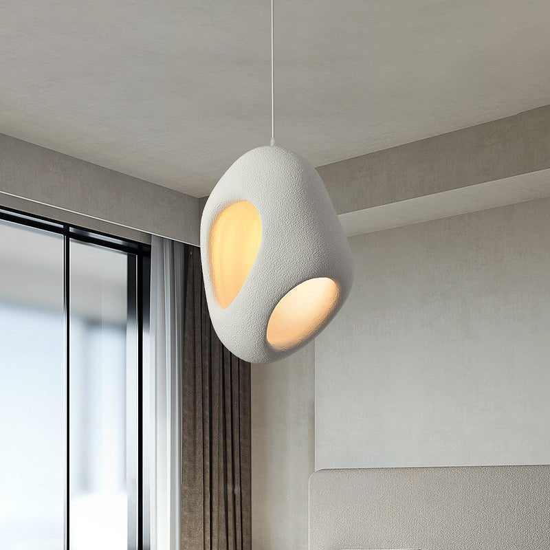 Minimalist Beauty Wabi-Sabi Eggshell Pendant Light