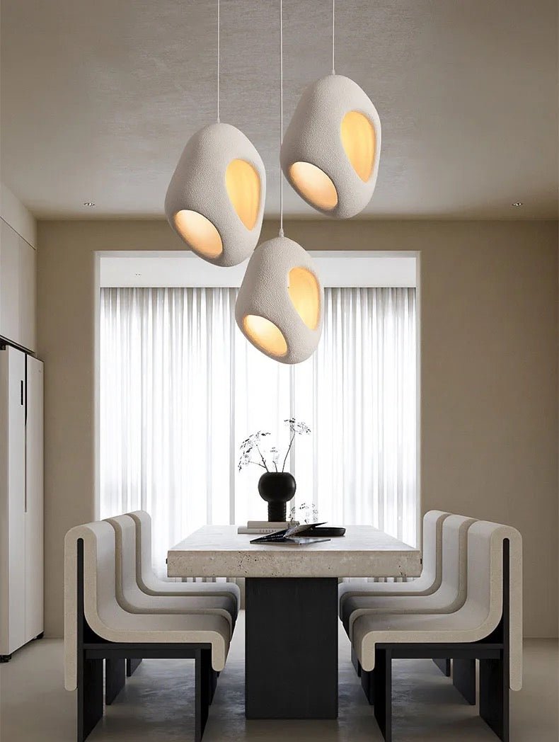 Minimalist Beauty Wabi-Sabi Eggshell Pendant Light