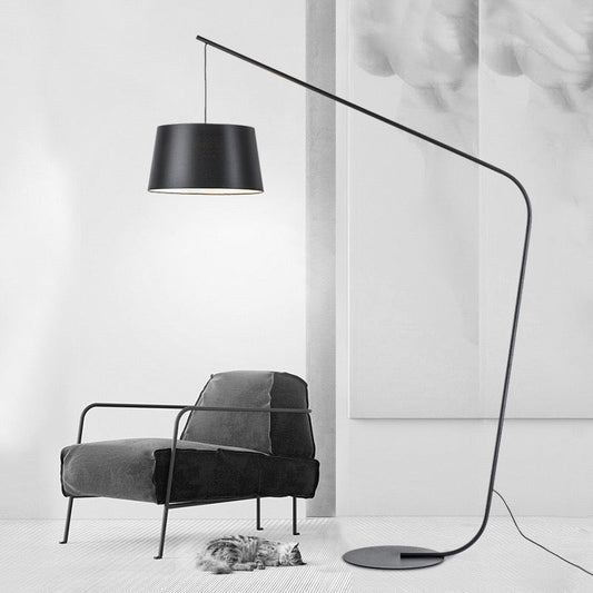 Minimalist Large black corner floor lamp