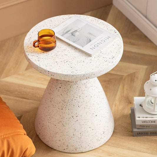 Minimalist white side table