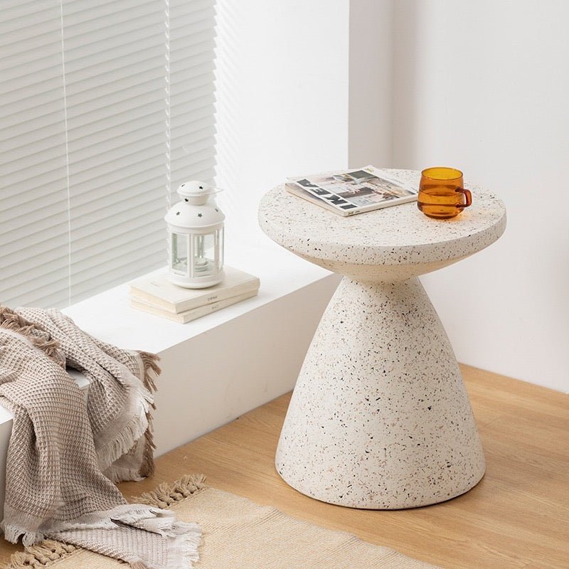 Minimalist white side table