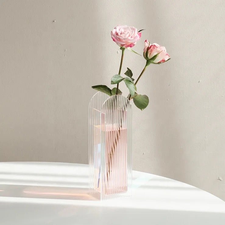 Modern acrylic transparent vases SET ( 2 vases )