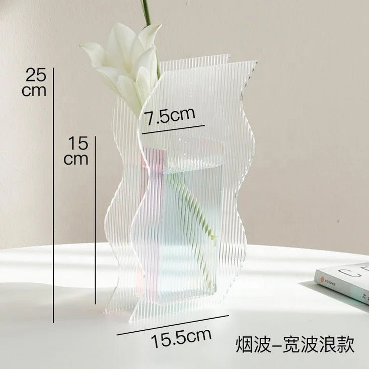 Modern acrylic transparent vases SET ( 2 vases )