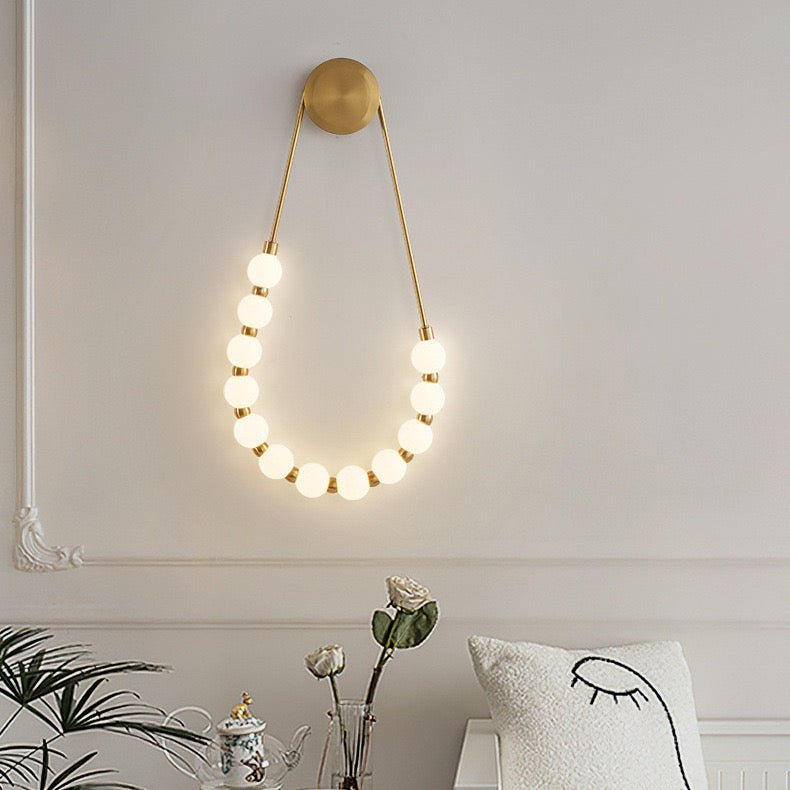 Modern minimalist necklace LED wall lamp