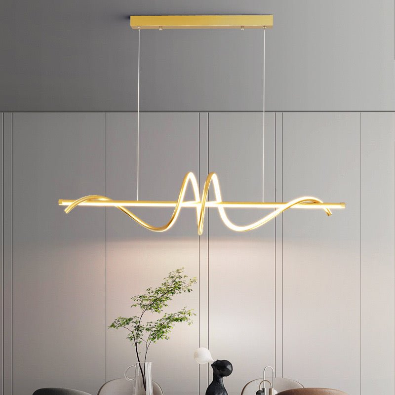 modern stylish gold LED pendant dining lamp