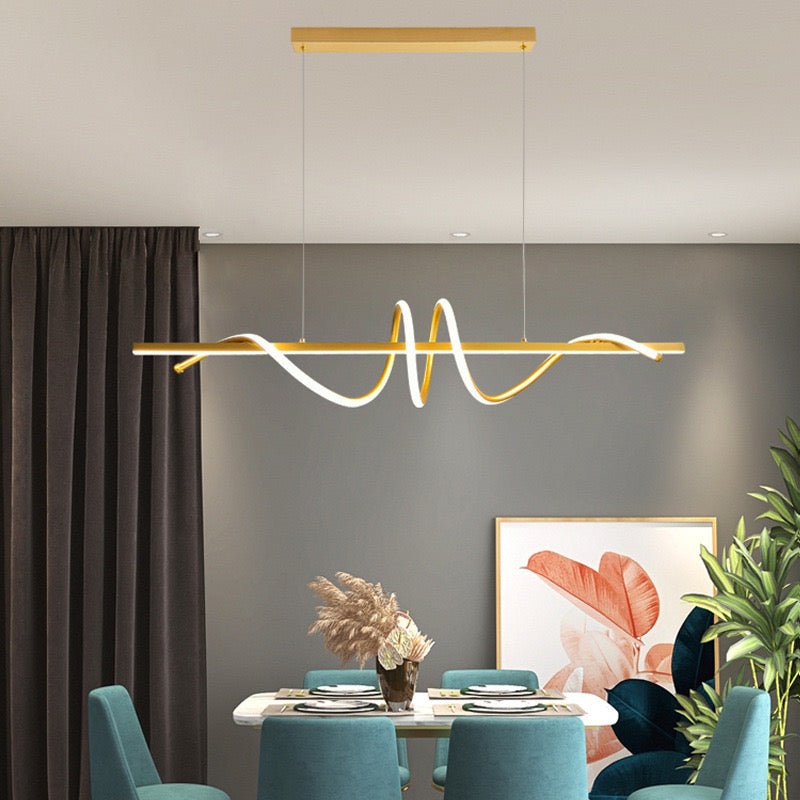 modern stylish gold LED pendant dining lamp