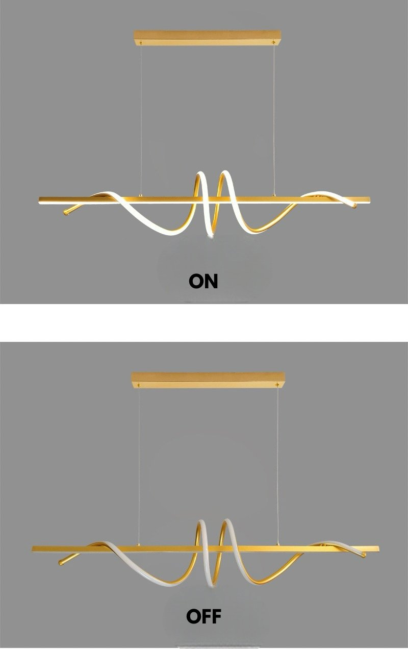 modern stylish gold LED pendant dining lamp