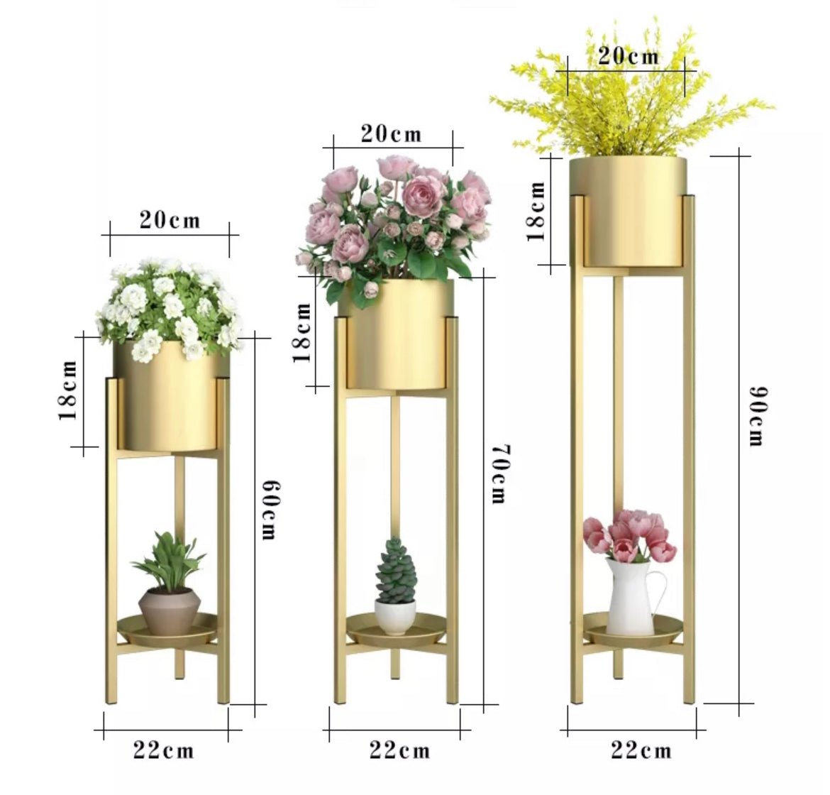 Moro plant pot stands set