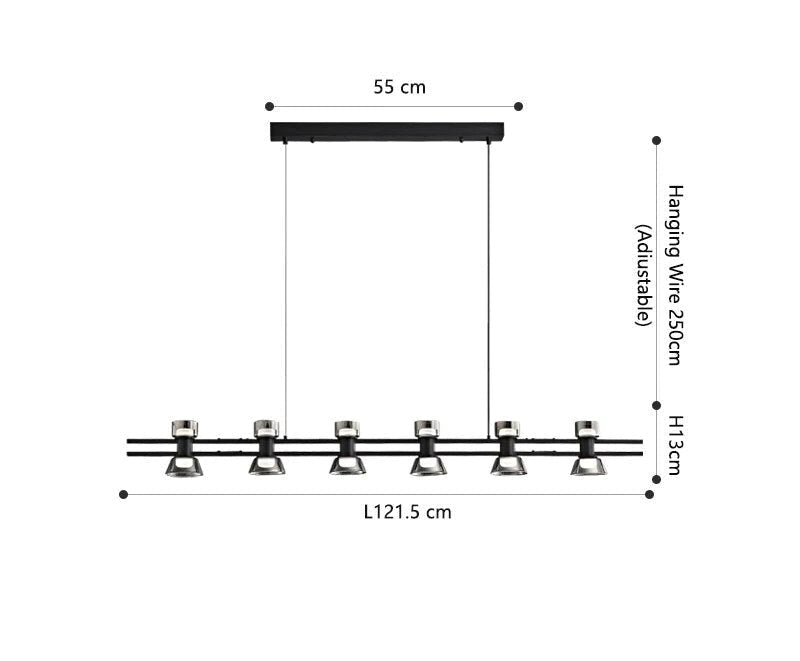 Nordic modern minimalist light luxury bar LED strip lamp kitchen island table Light fixture