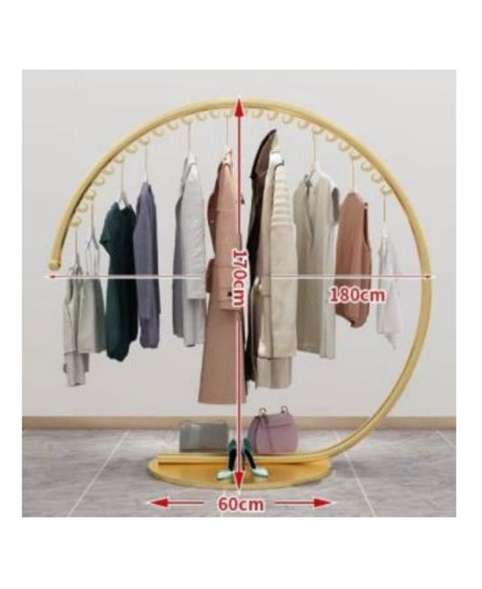 Open circle clothes RACK (GOLD METAL) hanger