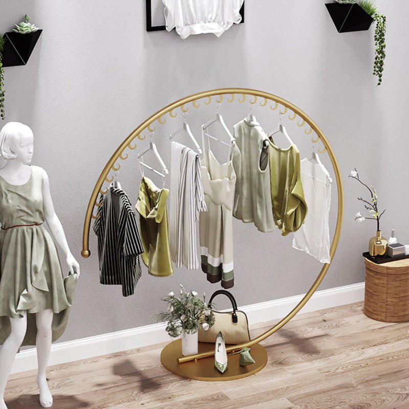 Open circle clothes RACK (GOLD METAL) hanger