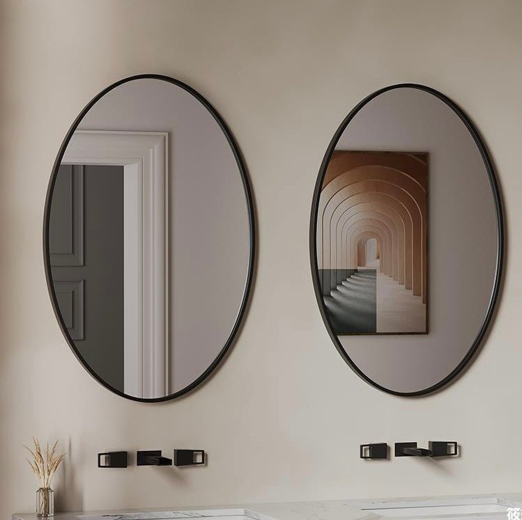 Oval egg shape wall mirror