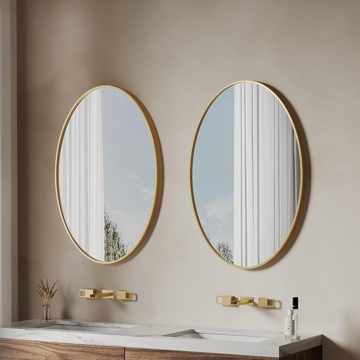 Oval egg shape wall mirror