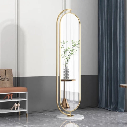 Oval floor hanger and rotatable Mirror