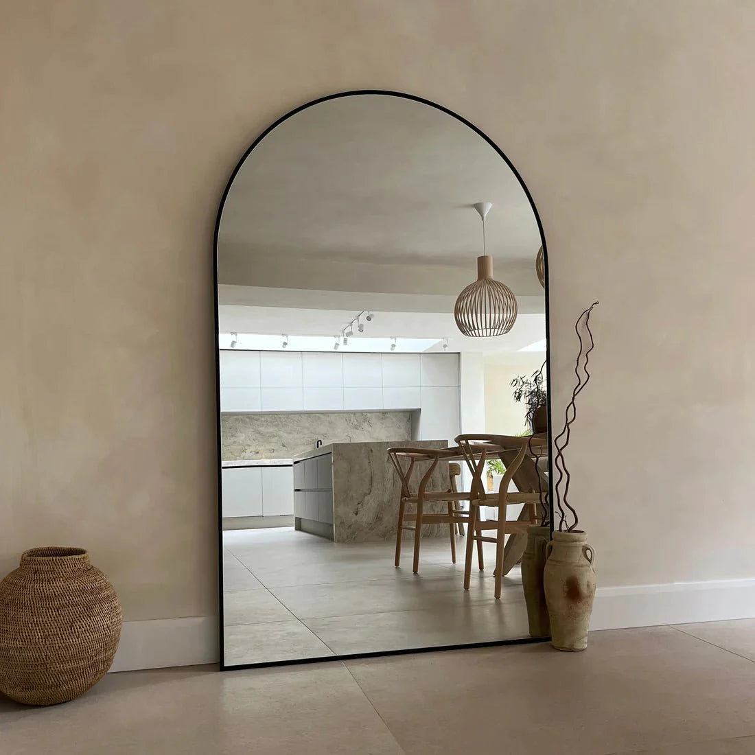 Over size aluminum Arch Mirror (4 sizes)