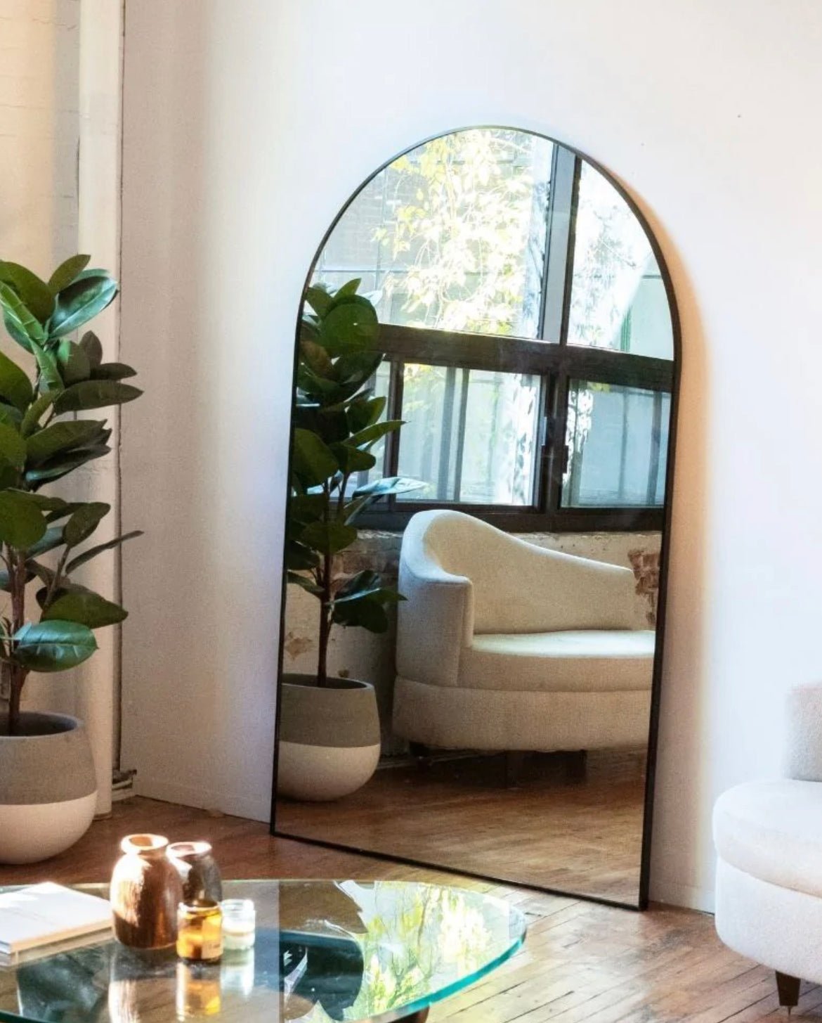 Over size aluminum Arch Mirror (4 sizes)