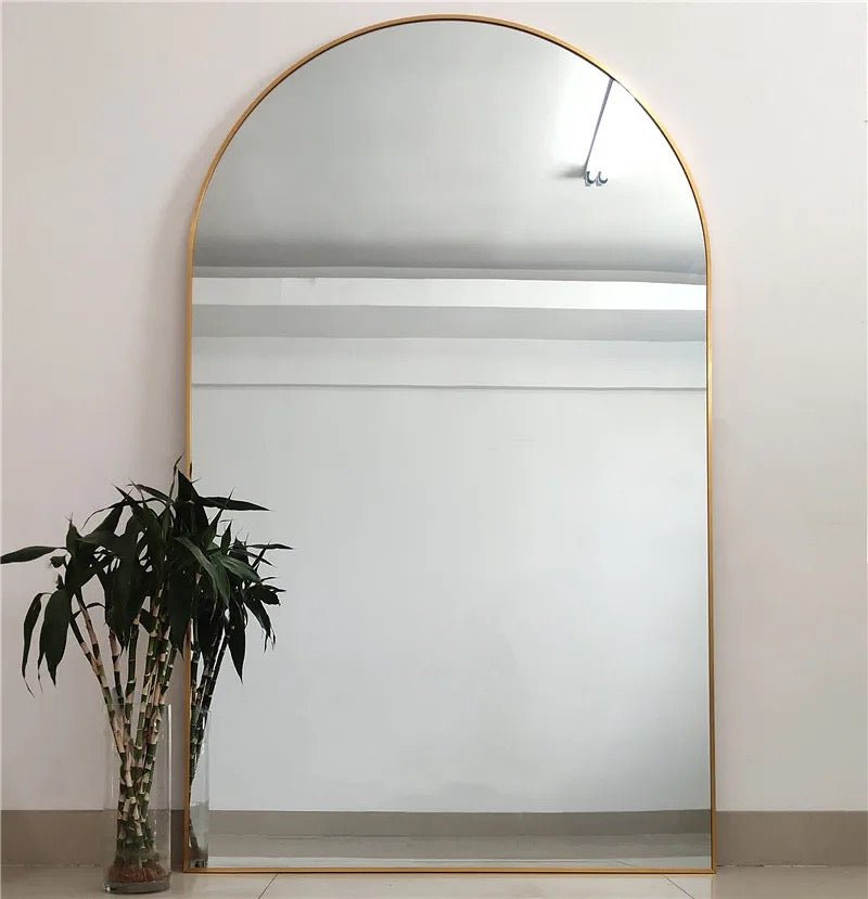 Oversize arch Mirror gold frame (2 sizes)