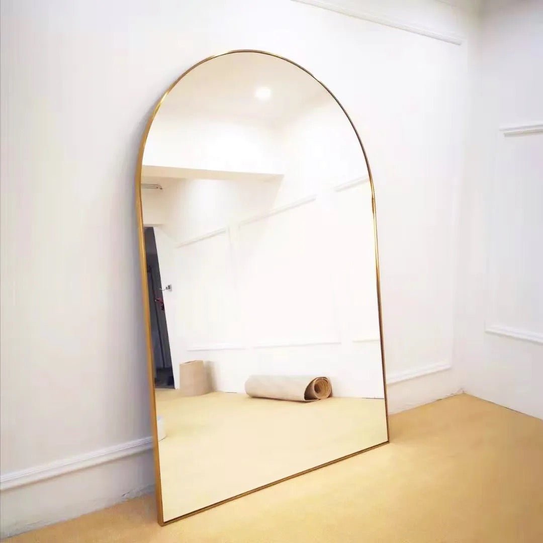 Oversize arch Mirror gold frame (2 sizes)