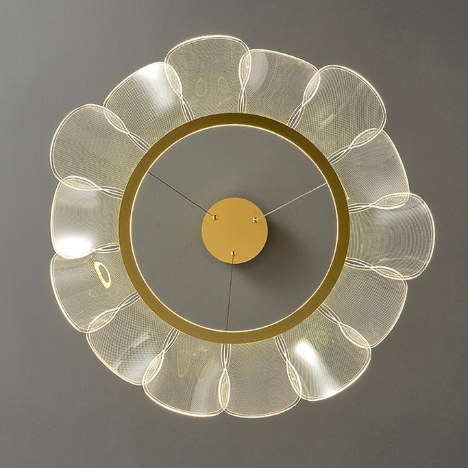 Oyster gold LED modern chandelier