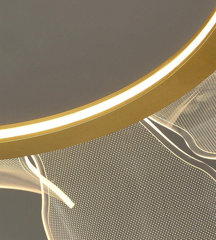 Oyster gold LED modern chandelier