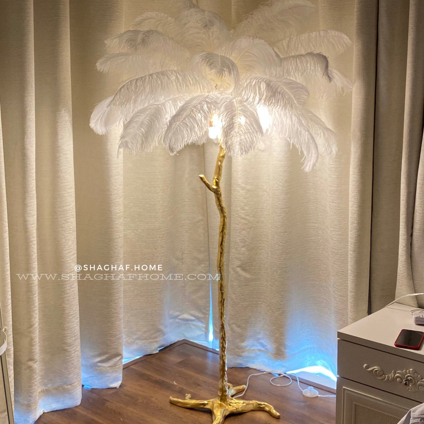 Palm tree floor lamp