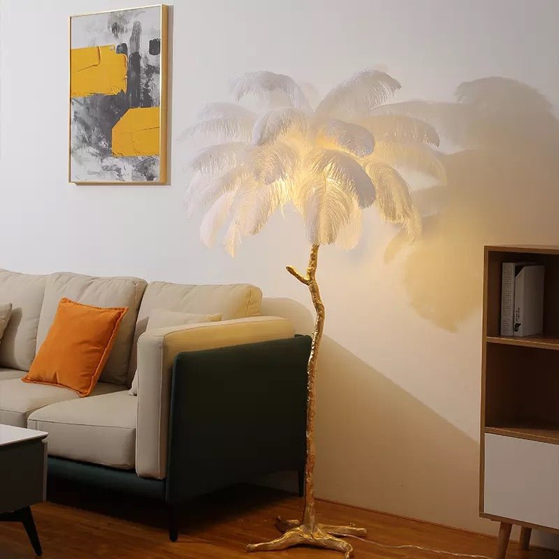 Palm tree floor lamp