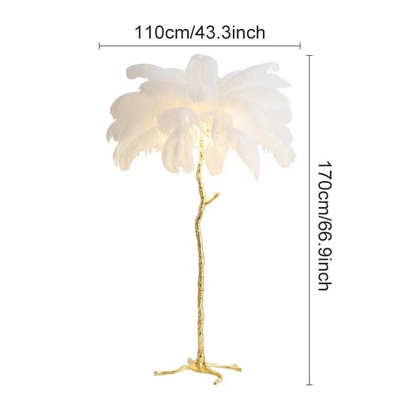 Palm tree floor lamp