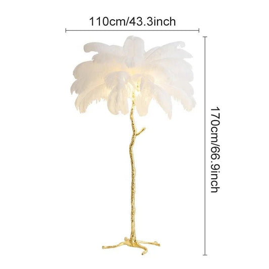 Palm tree floor lamp