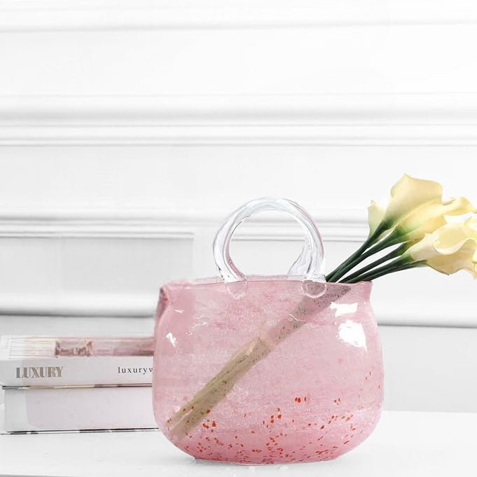 PINKY bag shape glass vase