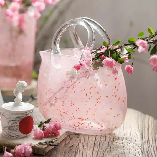 PINKY bag shape glass vase