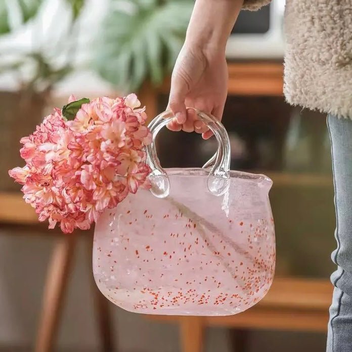 PINKY bag shape glass vase