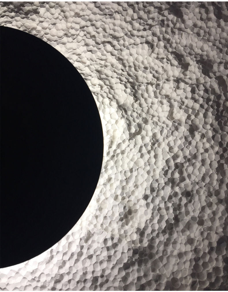 Round Moon textures wall lamp