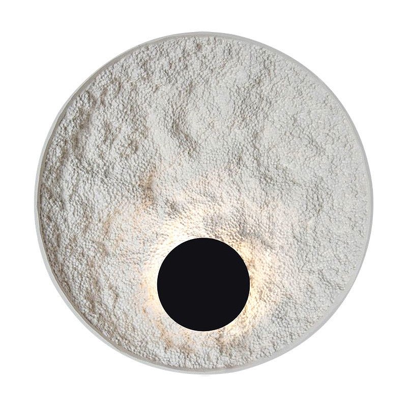 Round Moon textures wall lamp