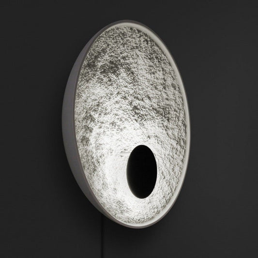 Round Moon textures wall lamp