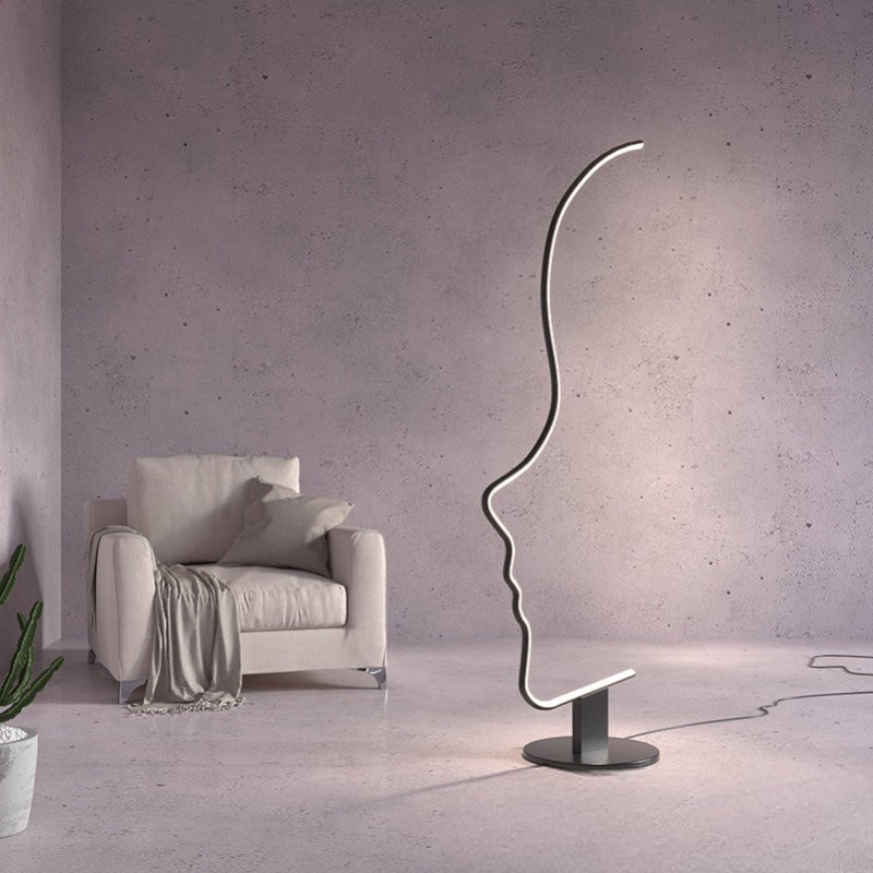 Side face floor lamp