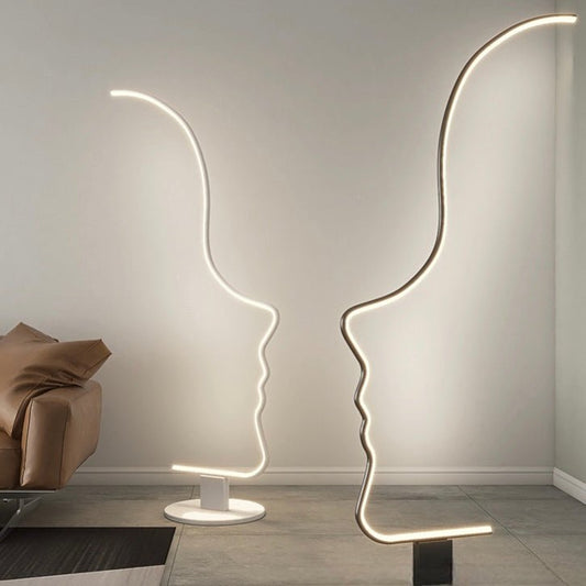 Side face floor lamp