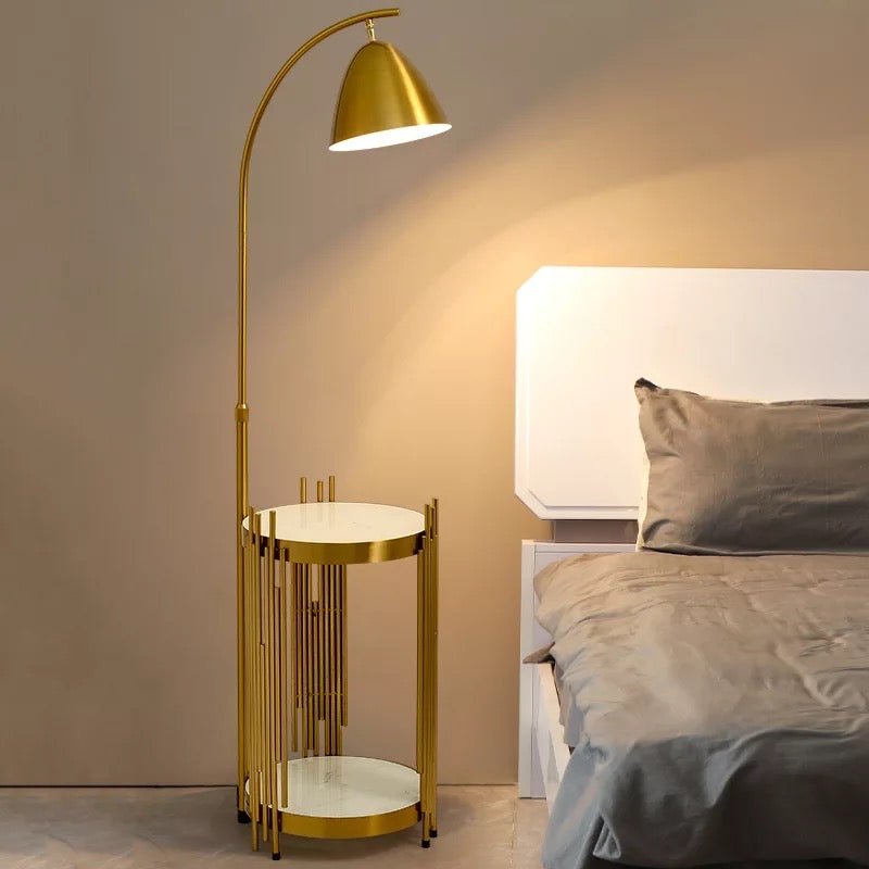 Side table floor lamp