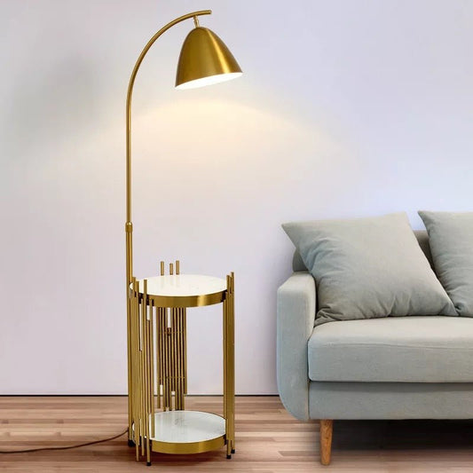 Side table floor lamp