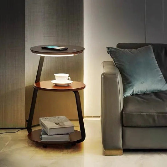 Side table with wireless charger