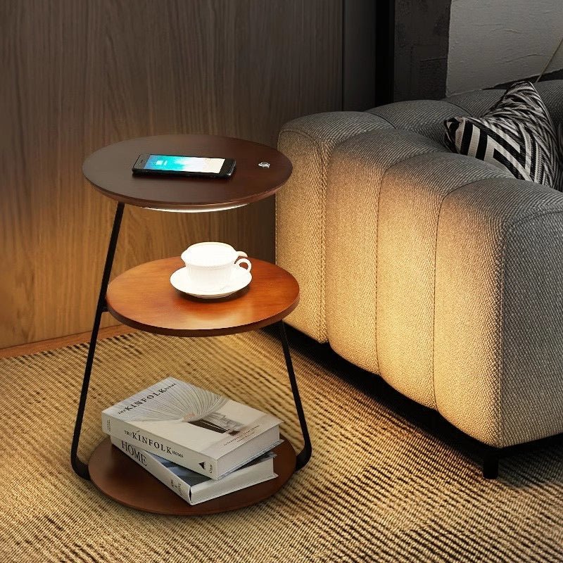 Side table with wireless charger