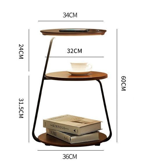 Side table with wireless charger