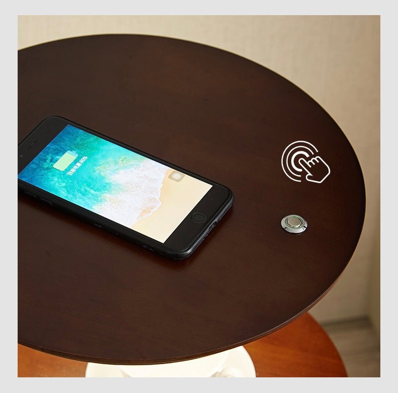 Side table with wireless charger