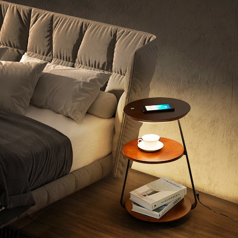 Side table with wireless charger