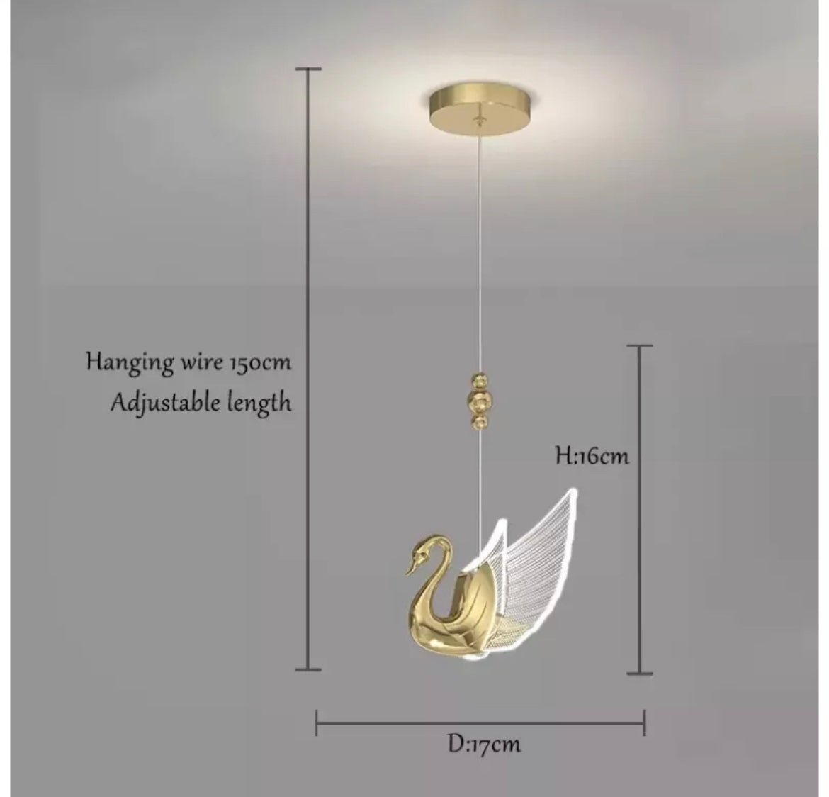 Swan pendant light