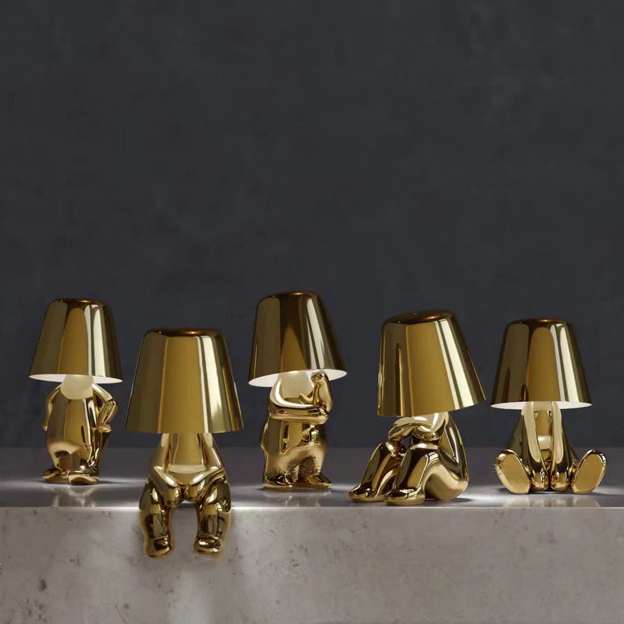 The Thinker table lamp set