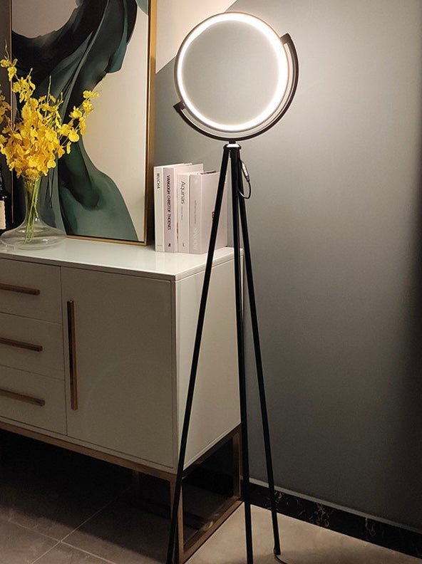 Tripod ring LED floor lamp